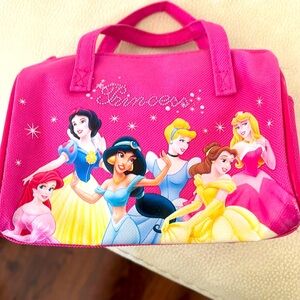 PINK “Princess” pocketbook for your little one. Zippered canvas bag still has